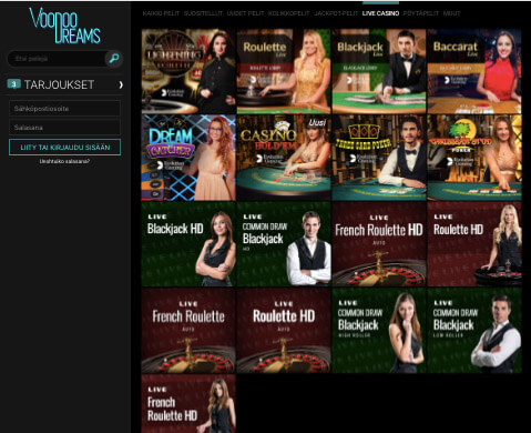 VoodooDreams Live Casino