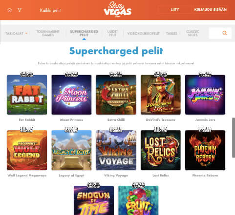 Slotty Vegas Supercharged Pelit